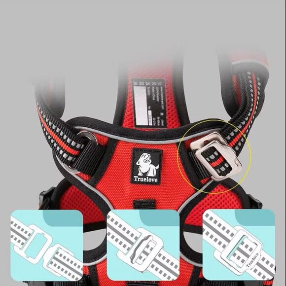 Chai's Choice Premium Polyester Reflective Front Clip Dog Harness, Small - Picture 4 of 12